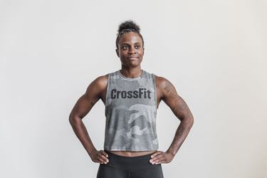 Nobull Crossfit® Muscle Women's Tank Tops Grey Camo | Australia (BU8219)